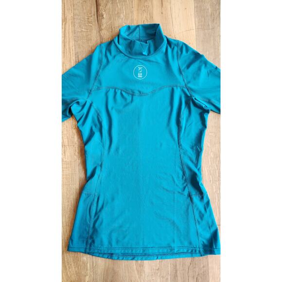 Fourth Element women hydroskin short sleeve shirt aqua blue sm upf 50 rash gaurd - Picture 2 of 7